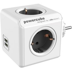 chunha PowerCube USB 4孔延長線, 7.5cm, 1個