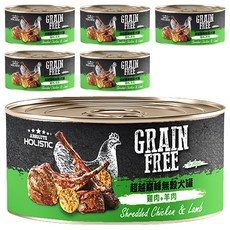 ABSOLUTE HOLISTIC 無穀犬罐, 雞肉 + 羊肉, 80g, 6罐