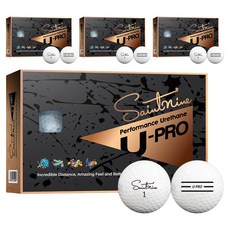 세인트나인 U Pro 프리미엄 고반발 비거리 우레탄 골프공 12p, 화이트, 12개입, 4개