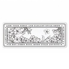 硅藻土洗漱墊 260g, 法式百合 白色 + 黑色, 1個