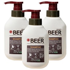 홈로즈 맥주 효모 샴푸, 300ml, 3개