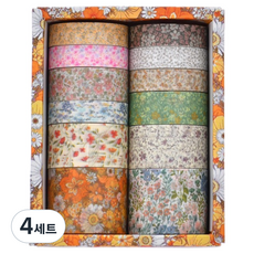 微笑花朵紙膠帶套組 12款套組, 款式2, 4套