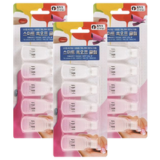 에이부 스마트 쏙오프 네일 클립, 반투명, 3개