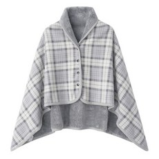 QIDINA 奇蒂可 可收納日系加大保暖加絨柔軟披肩毯