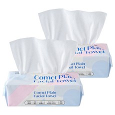 comet 素面拋棄式洗臉巾, 100抽, 2包