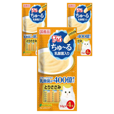 챠오츄르 고양이 짜먹는 간식, 혼합맛(닭가슴살/유산균), 14g, 3개