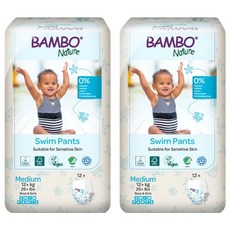 Bambo Nature 伴寶樂 男女通用褲型游泳尿布, 中型(M), 24張