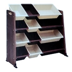 IRIS OHYAMA 愛麗思歐雅瑪 童心玩具收納架, KTHR-412, 卡布奇諾, 4層