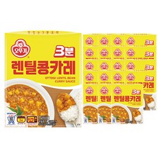 오뚜기3분 렌틸카레, 200g, 20개