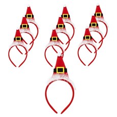 민화샵 크리스마스 펠트 머리띠 I250047A, 산타모자, 10개