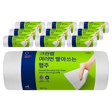 크린랩 可重複水洗抹布 捲筒式, 25入, 10個