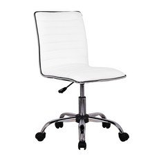 E-home Lindsey琳賽可調式電腦椅, 白色, 1個