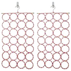 絲巾架 領帶架 配飾架 28圈/組, 顏色隨機, 2個