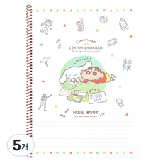 산리오 시나모롤 짱구는 못말려 원링노트 같이놀자, 혼합색상, 5개