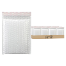 Inhouse501 防震氣泡包裝安全信封 白色, 60個, 20 x 15cm