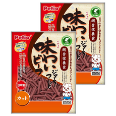Petio 派地奧 美味牛肉條 WD12470 短 1歲以上成犬適用, 2包, 250g, 牛肉
