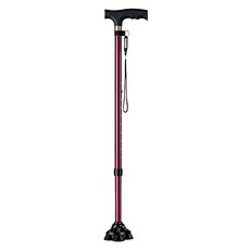 펠리스제이 보행 보조 어르신 지팡이, 핑크기본 네발, 1개