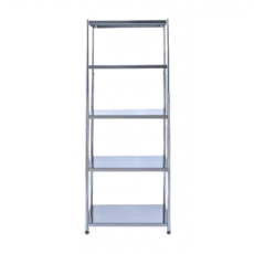 E-home Solid 索力得 不鏽鋼收納置物架, 79 x 37.5 x 146cm, 銀色, 5層