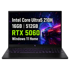 에이서 2026 니트로 V 16 코어5 코어 시리즈2 지포스 RTX 5060, 블랙, ANV16-I31-59FZ, 512GB, 16GB, WIN11 Home