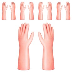 SHIMOYAMA 乳膠清潔手套, S, 粉紅色, 5雙