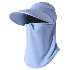 FANCY LIFE 冰絲防曬遮陽帽 藍色, 1個, 均碼