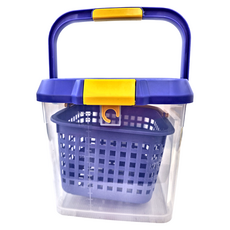 inomata 子母水桶 17L, 藍色, 1個