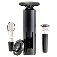 PUSH 普旭 餐具廚用品多功能旋轉割錫器氣壓酒塞手動開瓶器紅酒起瓶器酒具套裝 D295 147g 4入, 1組