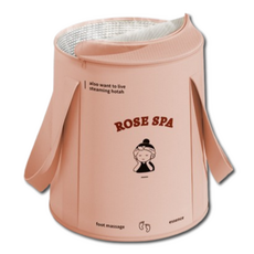 에르보 5단보온 접이식 족욕통, 1개, 러블리핑크