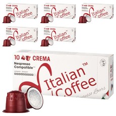 이탈리안커피 네스프레소 호환 캡슐커피 크레마, 5.5g, 10개입, 6개