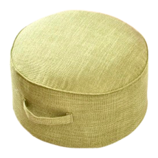 Mega 手提亞麻圓形厚墊椅凳, 綠色, 可拆洗, 1件