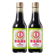 金蘭 薄鹽醬油，減鹽香馥 台灣製造，500ml, 2瓶