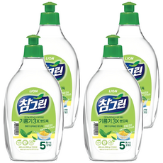 참그린 레몬 녹차 뽀드득 어드밴스 주방세제, 500g, 4개