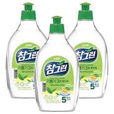 참그린 레몬 녹차 뽀드득 어드밴스 주방세제, 500g, 3개