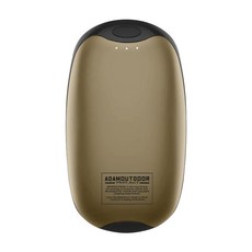 ADAMOUTDOOR USB充電式磁吸掌心暖爐 2個組 5000mAh 鋰電池 3秒速暖, ADHW-DUAL500-S, 沙色