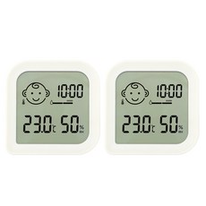 마더케이 디지털 온습도계, 아이보리, 2개