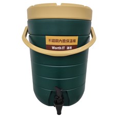 WORTH IT 渥思 不鏽鋼內膽保溫茶桶 17L 台灣製造, 孔雀綠, 1桶