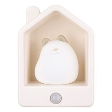 半島良品 窩窩居貓咪兔兔小夜燈 USB供電, 貓咪 米色