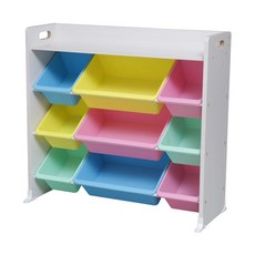 IRIS OHYAMA 愛麗思歐雅瑪 木質天板兒童玩具收納架 TKTHR-39 86.3 x 34.8 x 79.8cm, 繽紛