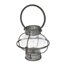 DULTON 復古造型鐵製戶外LED提燈 280 x 170 x 190mm 500g, 銀灰色, 1個