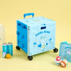 BUTTERSHOP 夏日野餐折疊手推車, 藍色, 1個