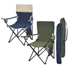 디유 아웃도어 접이식 캠핑 체어 2종 + 전용가방 2종 세트, 네이비투톤 + 카키, 1세트