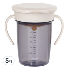 랄라비 360 흘림방지컵, 240ml, 5개, Ivory