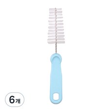 우진하이비 텀블러 홀 세척솔, 스카이, 6개