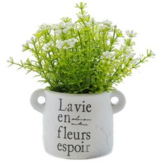 조화 화분, 냉이화이트, 1개