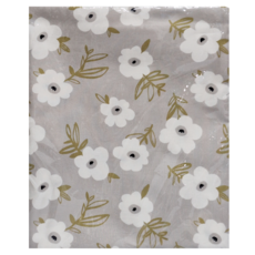 COTTONVILL 20支棉質布料, 110*180cm, 淺灰花朵款, 1件