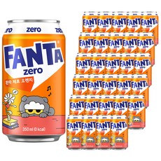 환타 제로 오렌지 탄산음료, 350ml, 48개