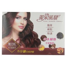 獨染風騷 泡泡染髮乳 Set 灰白髮專用, 2H魅力紅, 1盒