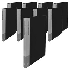 Alpha mall 彩色透明A3文件夾 20, 黑色, 9個