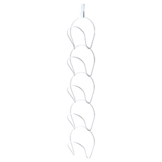 Mega 創意壁掛衣帽架 5入組 白色 鐵+塑膠材質, 1組