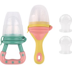 BeBeLock 副食品咬咬樂組, 薄荷綠+芥末黃, 1組